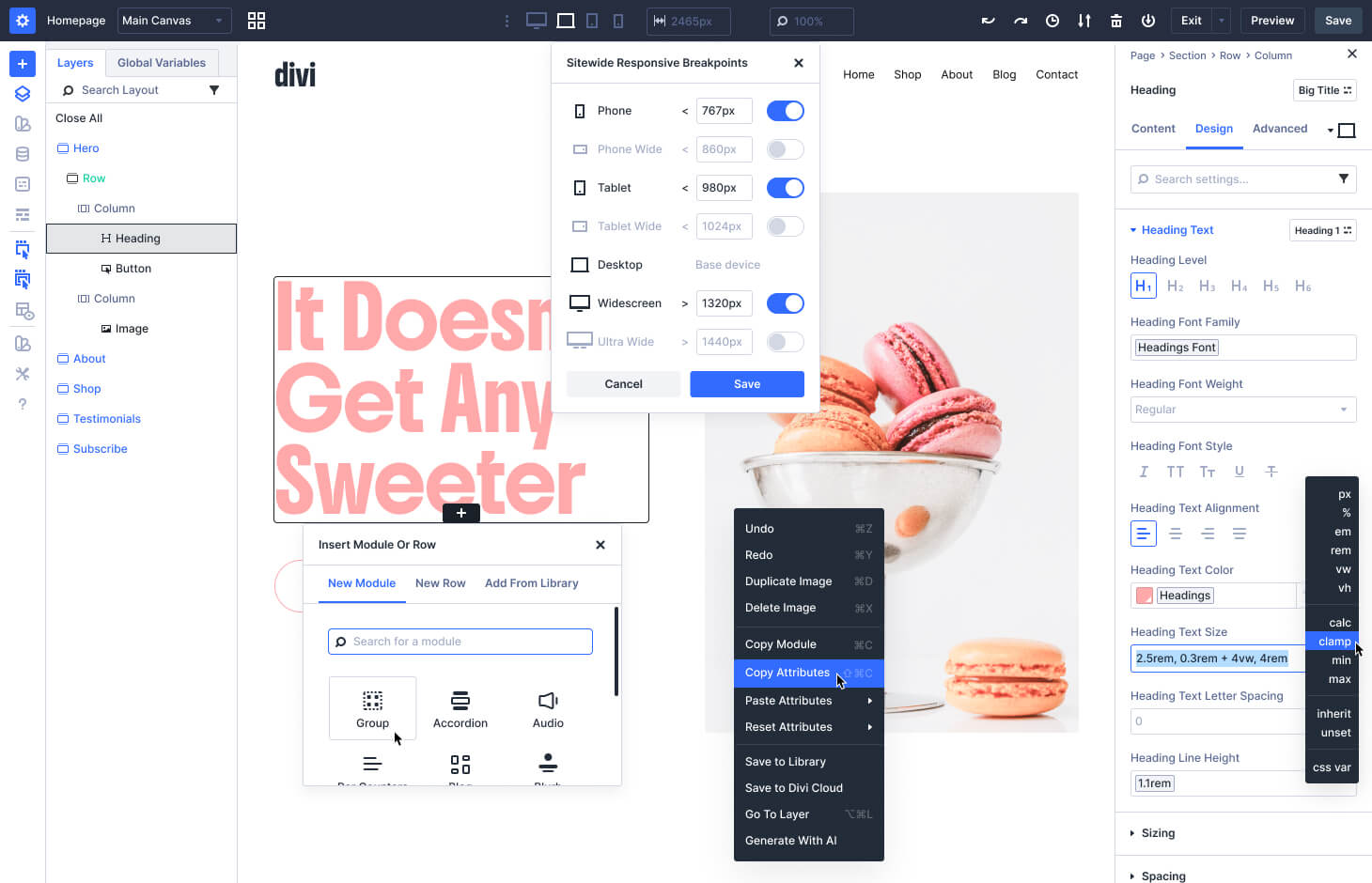 LaunchForge visual website builder interface
